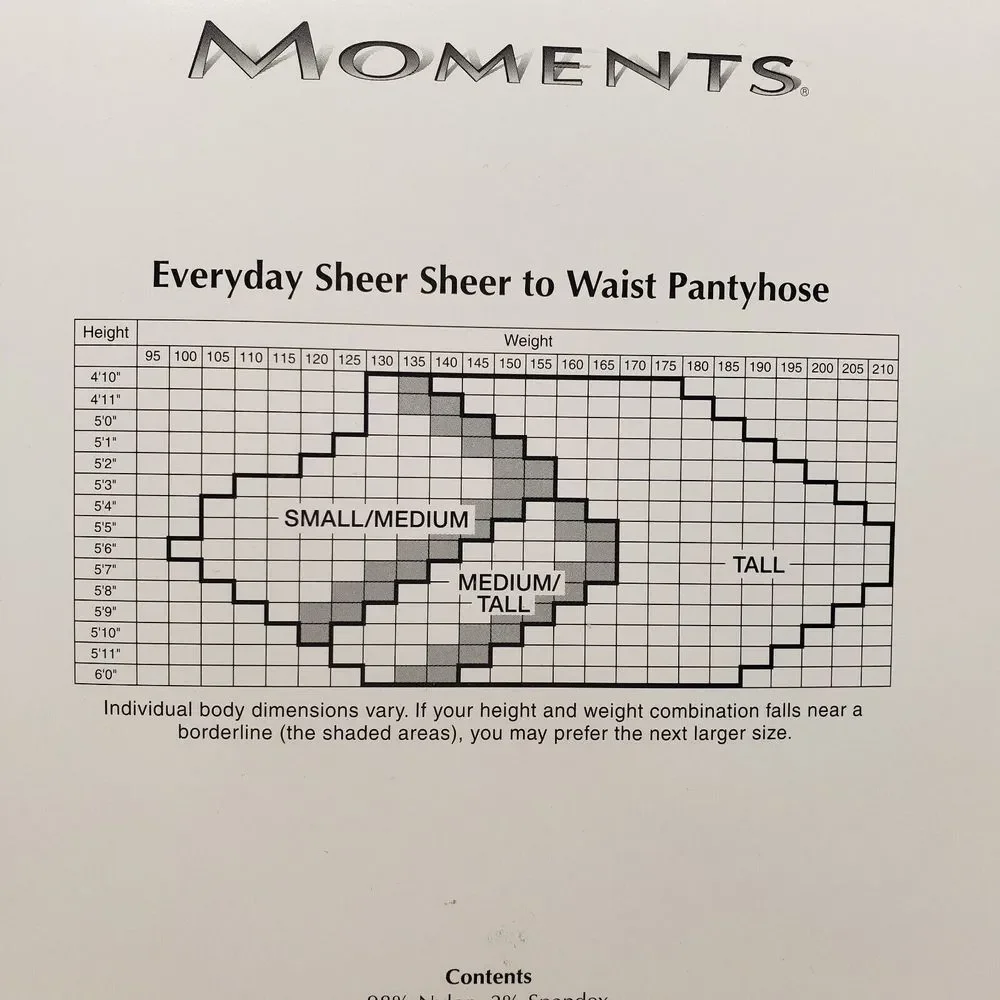 Moments Navy Blue 4333 Pantyhose Hosiery Sheer Sandalfoot‎ Size Med/Tall